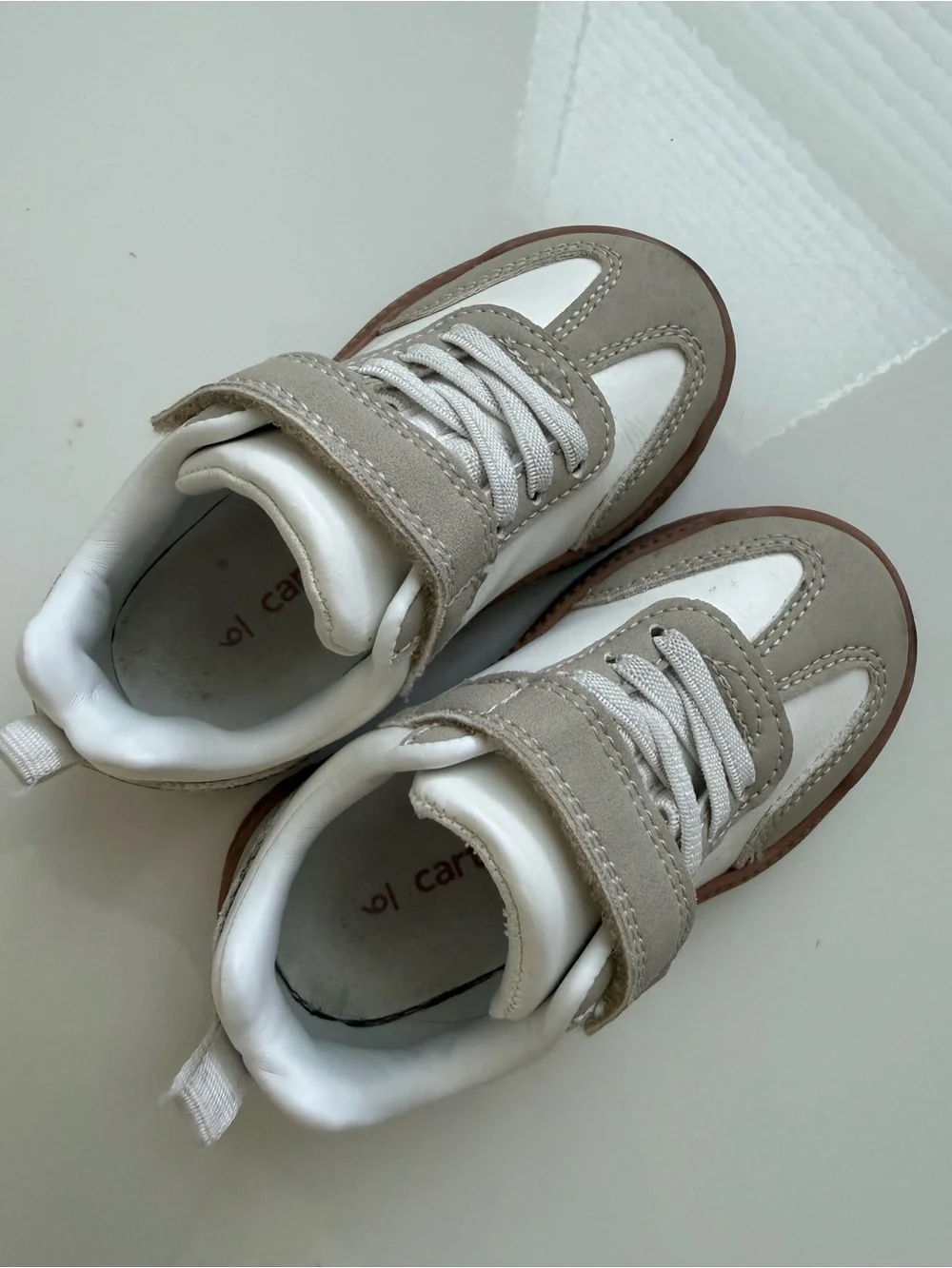 Carter's Pink White Toddler Girl Sneakers - size 6.